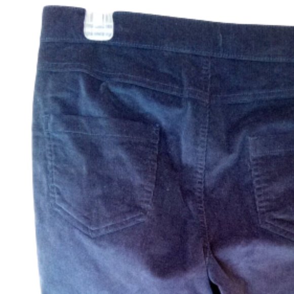 Black Stretch Corduroy Pants Size 8 - Picture 3 of 3